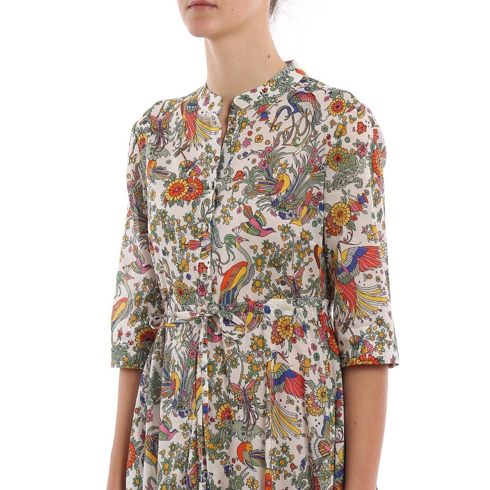 Tory Burch Printed ShirtDress Dress XS Promised Land Cover Up $448 - Picture 7 of 9
